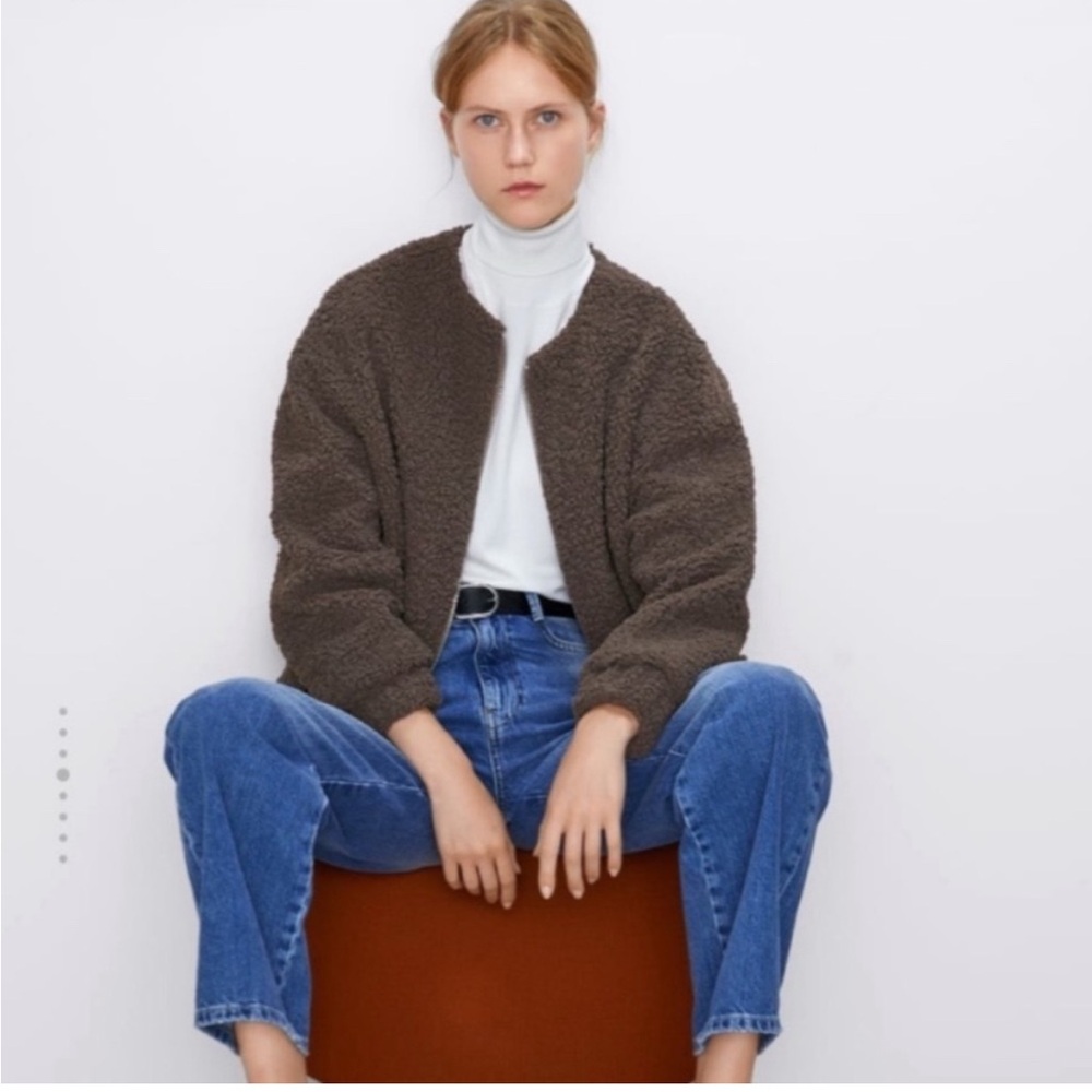 Zara faux fur oversized coat